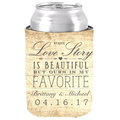Romantic Wedding and Anniversary Gifts Favors Can Cooler Custom Couple Name Special Date to Record Memories