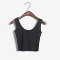 2016 New Women s Tight Crop Top 2016 Fashion 6 Colors Skinny O Neck Girl s
