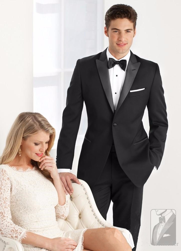 Customized One Button Wedding Suits for Men 5 Pieces( Coat+Trousers+Tie) High Quality Groom Tuxedos Mens Bridegroom Suits