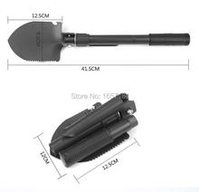 Folding Multifunction Shovel Outdoor Camping Shovel Mini Survival Trowel Tools with Snow Spade Pick Saw Compass