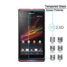 For Sony Xperia L S36H Tempered Glass Slim Crystal Clear Film Screen Protector For Sony Xperia L S36H C2105 C2104