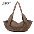 New Versatile Vintage Hobos Canvas Tote Bags for Women Messenger Bags Women Shoulder Bags Casual Multiple