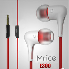 Original Mrice E300 earphone 3.5mm Jack In-Ear earphone/Earbud Computer tablet phone universal headset earbuds in stock