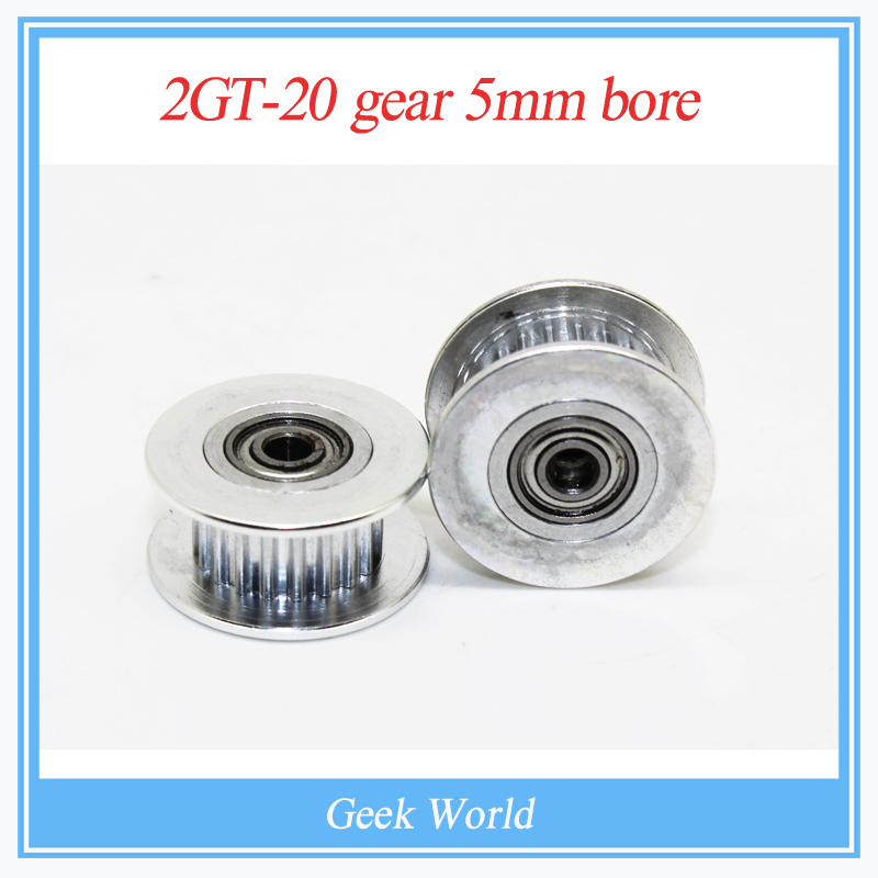 3D printer accessories 2GT 20 teeth synchronous wheel pulley Perlin passive idler bore 5mm