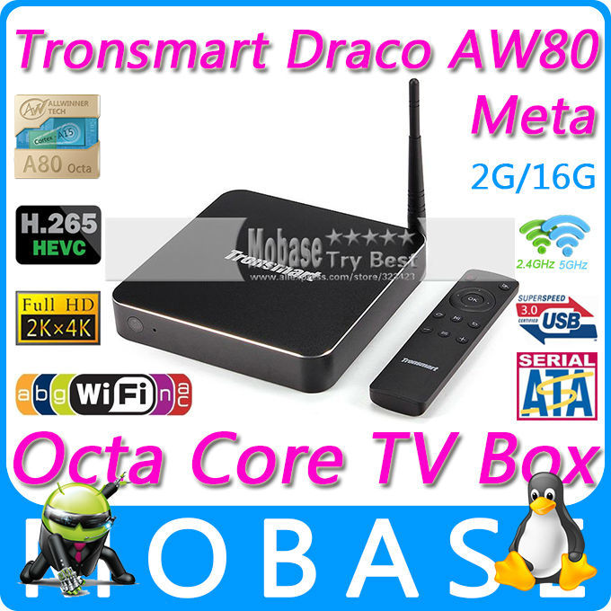 Tronsmart  AW80  Allwinner A80 Octa  Box TV 2  / 16  802.11ac 2.4  / 5  WiFi RJ45  .  . SD USB 3.0 SATA Smart TV