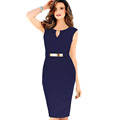 Women Casual Dress Bodycon Party Office Pencil Dresses Wear To Work Vestido De Festa Robe Plus