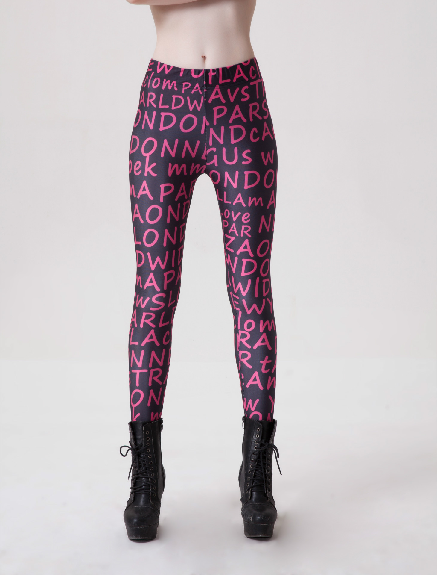 2015 Promotion High Lace Punk Summer Style New Digital Printing Wholesale And Retail English Letters Exercise