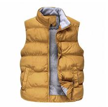 2014 new winter men’s solid color cotton vest male factory thick warm men’s casual cotton vest collar