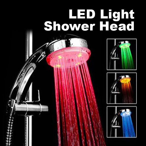 RGB 7 Colour Automatic Changing LED Shower Head Sprinkler Faucet Water Current Energy 88 E2shopping