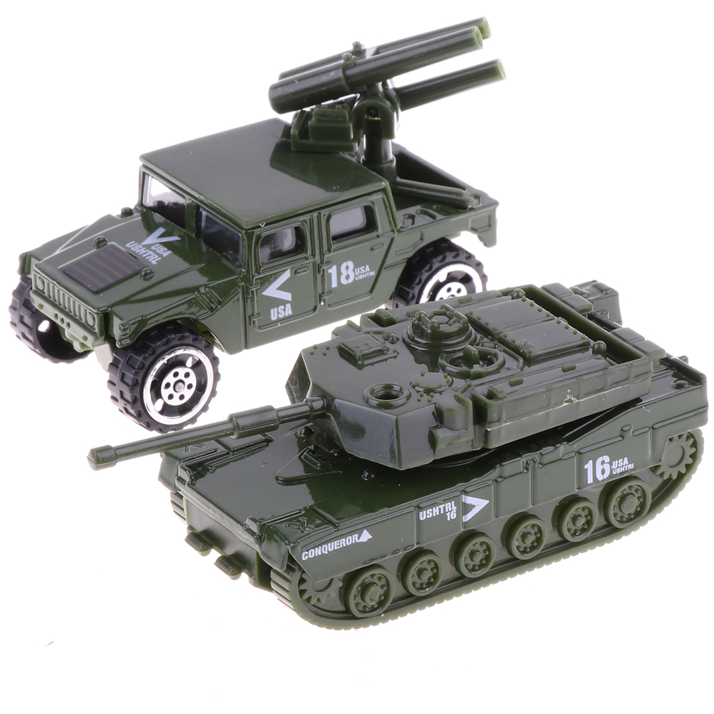 Set of 6 Helicopter Tank Military Vehicle 1:87 Scale Diecast Model Toy Kids Gift 