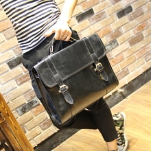 Popular in Europe fashion brand Crazy horse PU leather men messenger bag men handbag luxury vintage