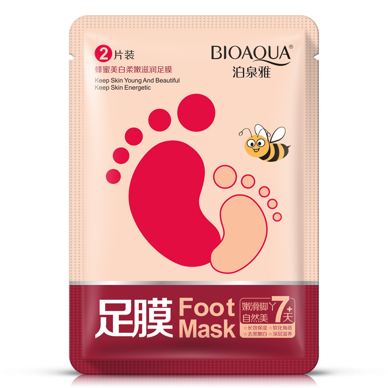 New 2015 Super Exfoliating Rose Essence Foot Socks Foot Skin Care Smooth Whitening Feet Care Beauty