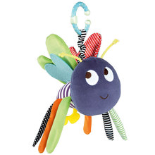 New Baby Plush Toy Colorful Bee Crib Bed Hanging Ring Bell Toy Soft Baby Rattle Early Educational Doll