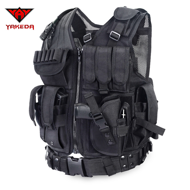 2016 Police Tactical Vest Outdoor Camouflage Military Body Armor Sports Wear Hunting Vest Army Swat Molle Vest Black
