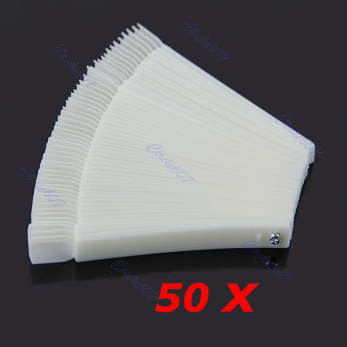 Free Shipping 50x Fan shaped Natural False Tips Sticks Polish Display Nail Art supply selling