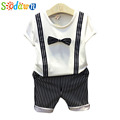 Sodawn In the summer of 2017 the new tie gentleman suit children baby two piece fashion