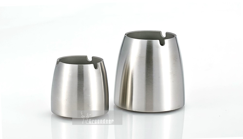 Cone Shape Smokeless Cigarette Ash Container Portable Ashtray Stainless Steel Tabletop Cigarette Ashtray Taper Ashtray Cigarette Smoking Smoke Ash Tray-J13276L-P1