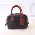 Simple Plaid Small Handbag Trendy Contrast Color Designer Shoulder Bag Zipper Bag Ladies Rhombic Chequer High