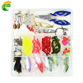 100 pcs Box Lure Fishing Accessories Tackle Box with Complete Fishing Lure Fishhooks Wire Connector Beads