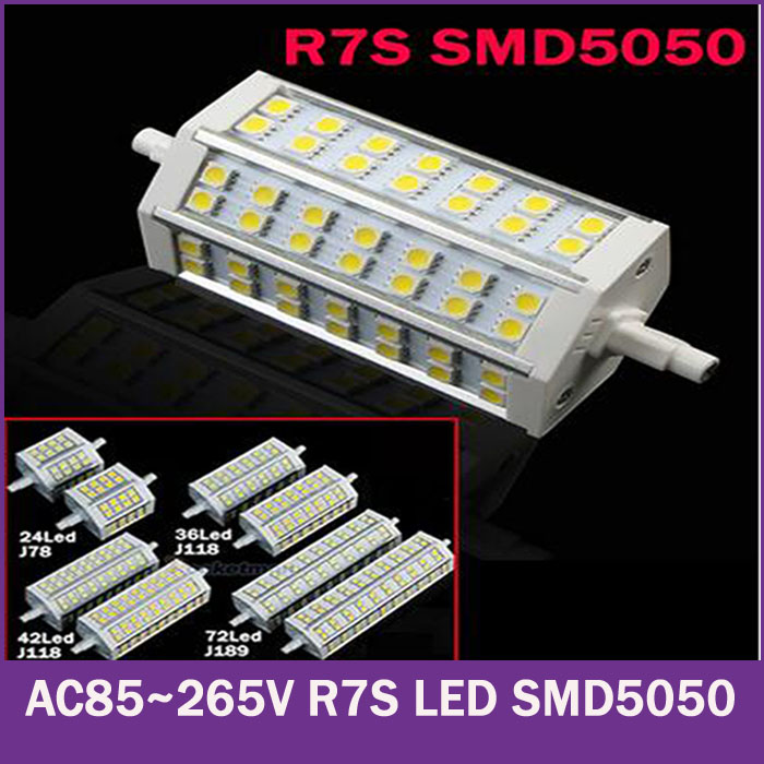 Dimmable R7S LED SMD 5050 12W 15W 20W 25W 78mm 118mm 189mm J78 J118 J189 LED R7S corn bulb Halogen Floodlight Free Shipping