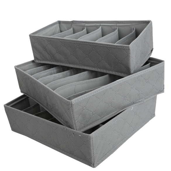 3 pieces /set Bamboo Charcoal Fiber Storage Box No...