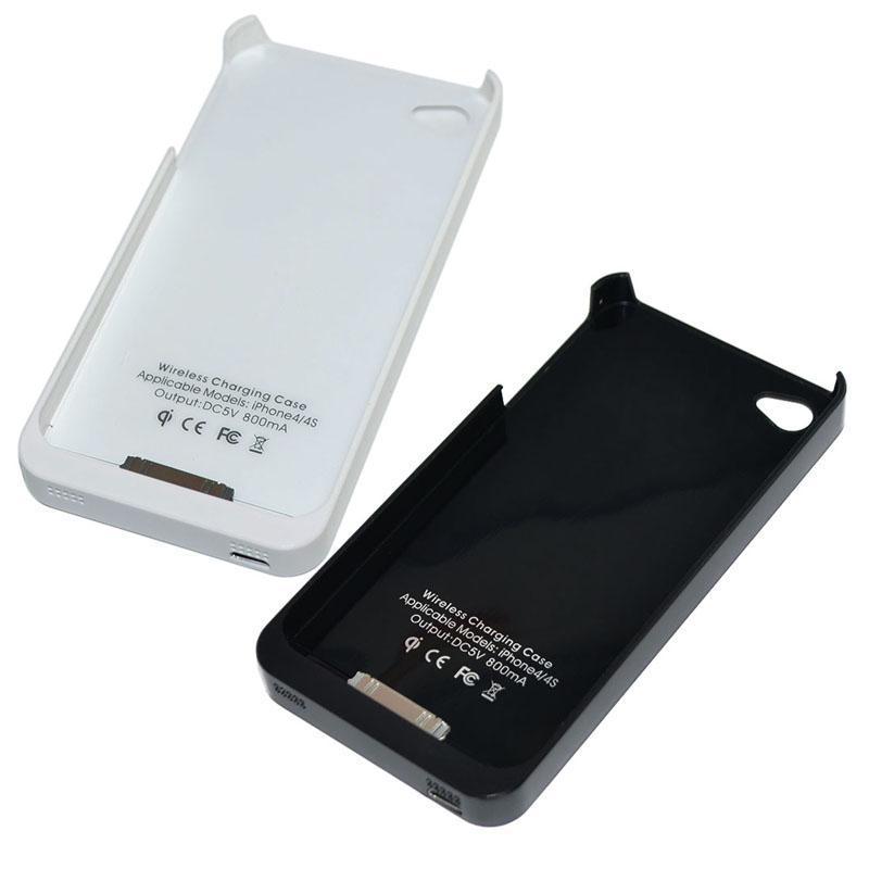 Qi Wireless Charger Transmitter Pad Mat Plate + Qi Wireless Charging Receiver Back Case Cover Power For Iphone 4 4S iPhone4S