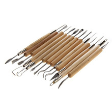 22pcs Stainless Steel Pottery Clay and Sculpture Carving Hand Tool with Wooden Handle B2C Shop