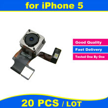 X 20 PCS LOT 8.0 MP Original for iPhone 5 5G Back Rear Camera Cam with Flash Replacement