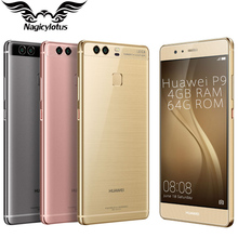 Original HuaWei P9 5.2″ FHD 1080P 4GB RAM 64GB ROM Mobile phone Kirin 955 Android 6.0 Dual Back 12.0MP Camera 4G LTE Cell Phone
