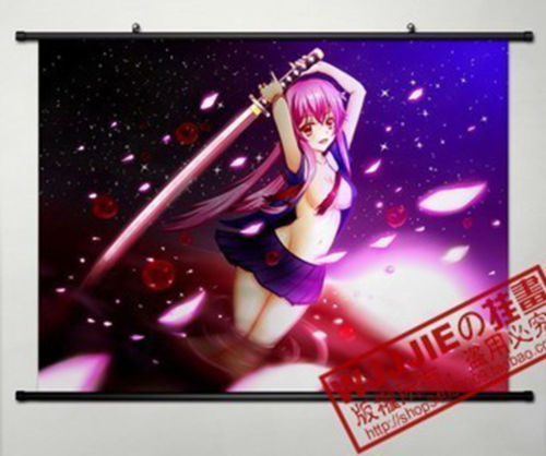 Anime The Future Diary Gasai Yuno Home Decor Poster Wall Scroll (60*80)-027