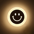 Creative LED Smile Face Wall Lamp Simple Kids Cartoon Bed Room Light Ultra thin Acrylic Porch