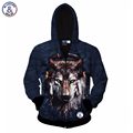 Mr 1991INC New Fashion men s jacket 3d sweatshirt funny print wearing earphone wolf long sleeve