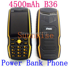 4500mAh Big Battery Power Bank Cell Phone Original B36 2 4 Long Standby Shockproof Mobile Phone
