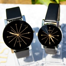 Fashion Contracted style men s Quartz watch women s Leather strap Dress watches 
