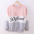 Hot 2015 Autumn and winter women fleeve hoodies Long Sleeve printed letters Different women s casual