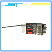 RadioLink 2.4G 6CH R6D DSSS Receiver for AT9 AT10 Transmitter RC helicopter airplane drone quadcopter Free Shipping