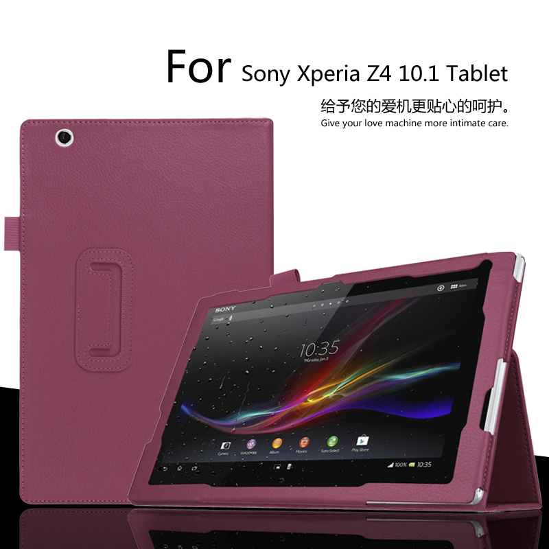 for Sony Xperia Z4 10.1 inch Tablet Case Litchi PU Leather Cover For