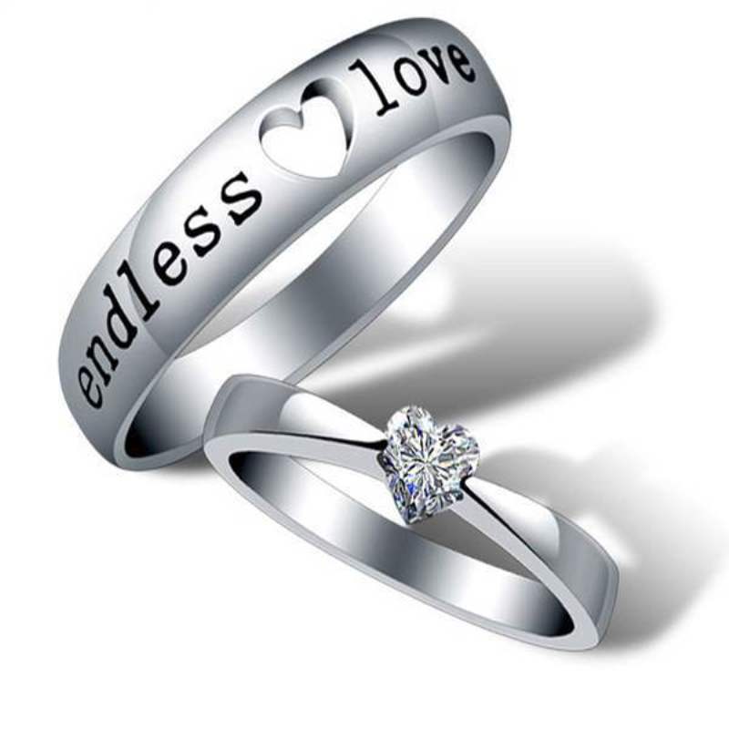 silver plated heart ring couple men female wedding bands rings for men and women sets fashion lovers rings jewelry wholesale - Female Wedding Rings silver plated heart ring couple men female wedding bands rings for men and women sets fashion lovers rings jewelry wholesale - Female Wedding Rings
