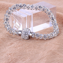 Wholesale Free Delivery Ladies’s Silver Crystal Bracelet Finest Design Style Bracelets For Ladies