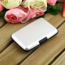 1Pc High Quality Business ID Credit Card Holder Wallet Pocket Case Aluminum Metal Shiny Side Anti