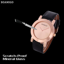 2016 men s watches minimalist large dial fashion casual quartz watches ultra thin rose gold clock