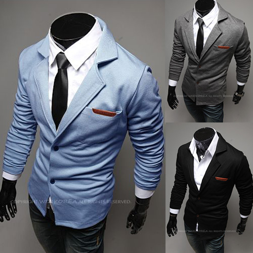 New Spring 2015 Men\'S Fashion Lapel Blazer Masculi...