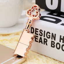 HOT USB Pen Drive Metal Pure Copper Heart Key Gift USB Flash Drive 512GB mini USB