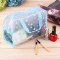 Hot Floral Print Transparent Waterproof makeup Cosmetic Bag Toiletry Bathing Pouch ZE20000 High quality Wholesale Random