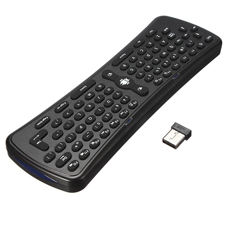 New Mini 2.4GHz USB 10m Gyro Fly Air Mouse Wireless Qwerty Keyboard Remote Control for Android PC Smart TV Box for MAC/Windows