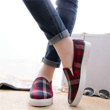 hot sale women flats shoes fashion wedge sneakers simple plaid women shoes casual shoes woman flat