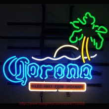 Corona Palm Tree Neon Sign Real Glass Tube Handcrafted Shop Advertising Bright Pub Bar Pub Decorate Sign Indoor Motel Sign 19×15