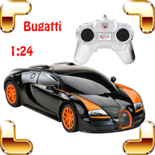 Free Shipping Rastar 47000 1:24 Bugatti Veyron RC Car King Of Road Model LED Light Voiture Auto Vehicle with color Box Best Gift