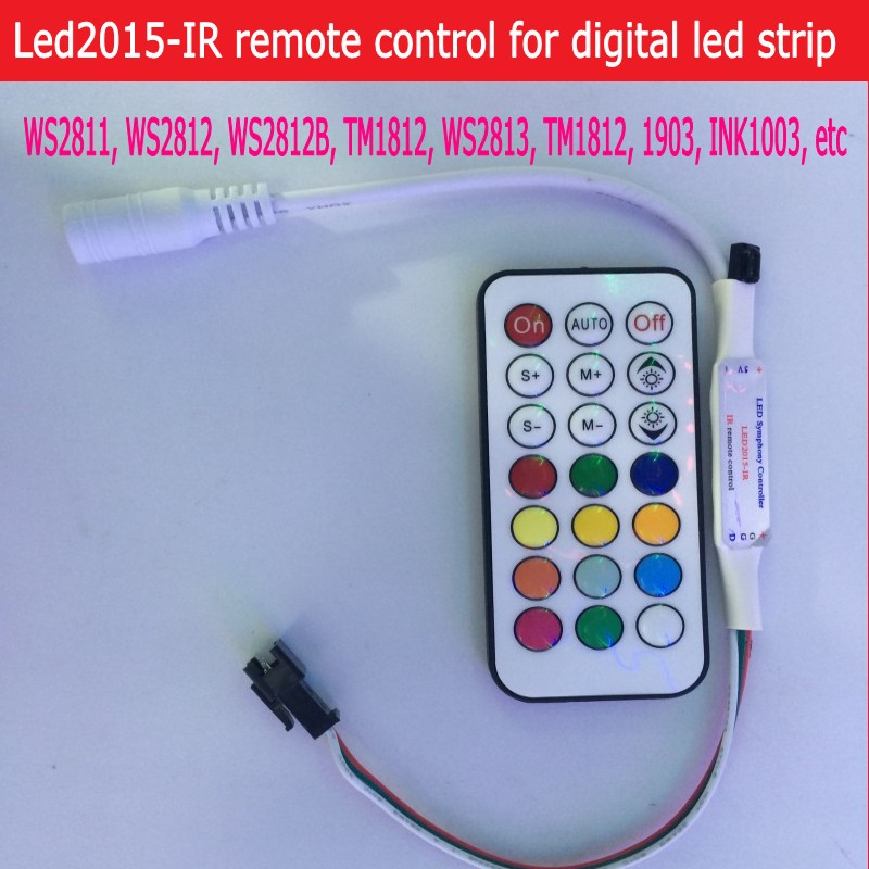DC5V IR Led Remote controller for WS2811 WS2812 WS2812B 1903 INK1003 Digital RGB pixel led strip module Controlers control