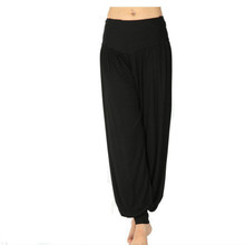 2015 Fashion New Summer Style Women Cloting Plus Size Sport  Pants and Loose Black Harem Pants Fr Yoga exercise